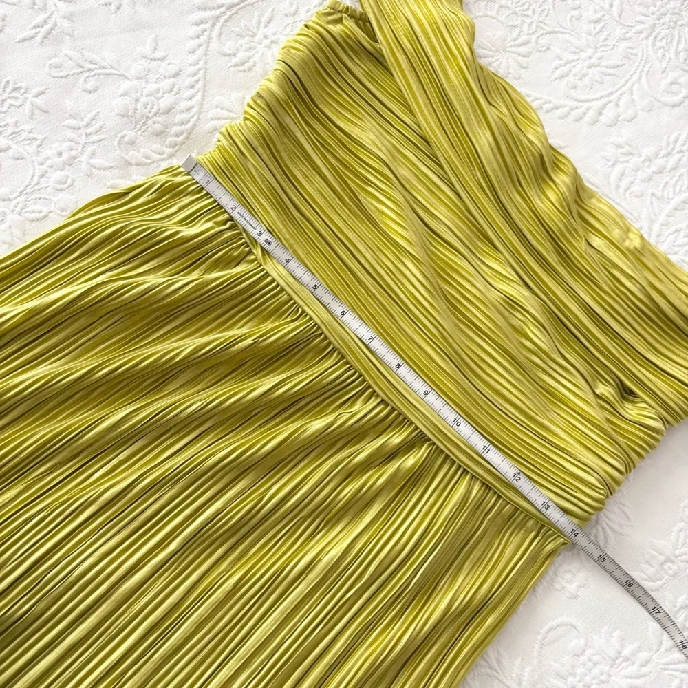 Lulu's Lime Green One-Shoulder Maxi Dress - Picture 7 of 7